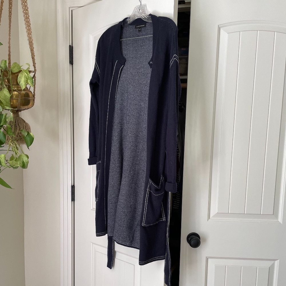 Banana Republic Navy Cardigan with Tie